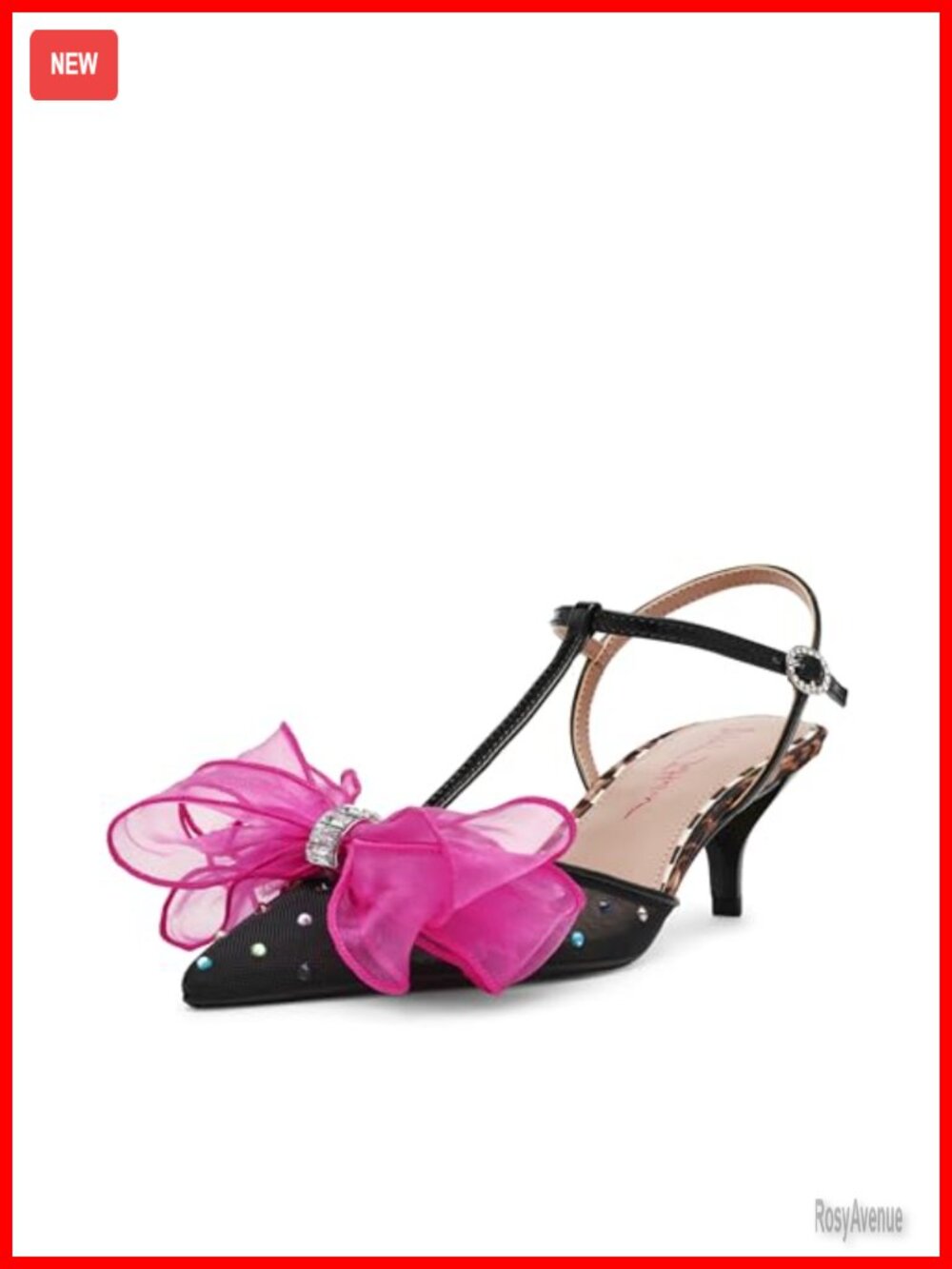 Betsey Johnson Lillyan Pointed Toe Kitten Heel Slingback Pump Formal Party